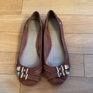 Gianni Bini Brown Flats with Silver Buckle